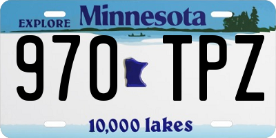 MN license plate 970TPZ