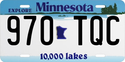MN license plate 970TQC