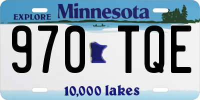 MN license plate 970TQE