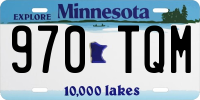 MN license plate 970TQM
