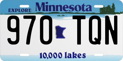 MN license plate 970TQN
