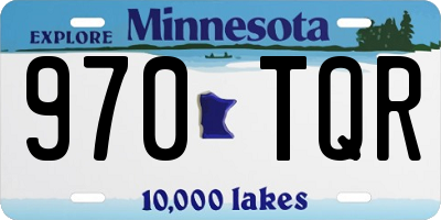 MN license plate 970TQR