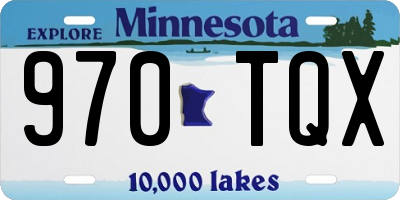 MN license plate 970TQX