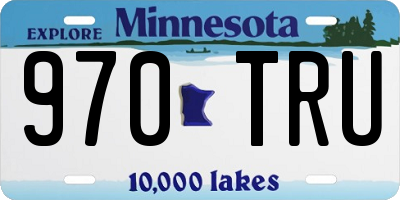 MN license plate 970TRU
