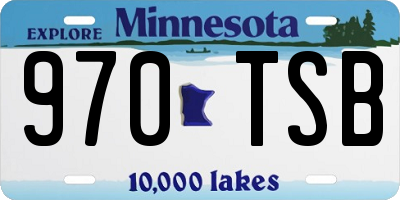 MN license plate 970TSB