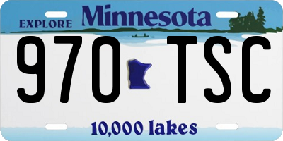 MN license plate 970TSC