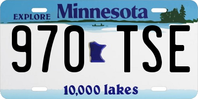 MN license plate 970TSE