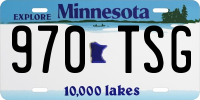 MN license plate 970TSG