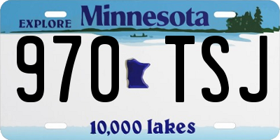 MN license plate 970TSJ