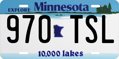 MN license plate 970TSL