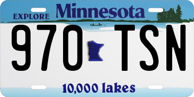 MN license plate 970TSN
