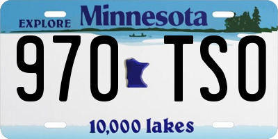 MN license plate 970TSO