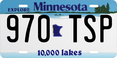 MN license plate 970TSP