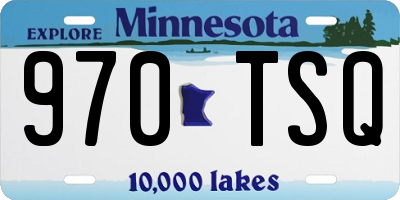 MN license plate 970TSQ
