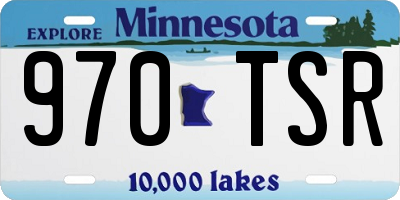 MN license plate 970TSR