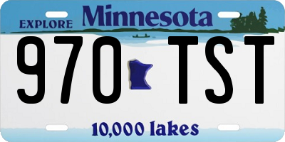 MN license plate 970TST