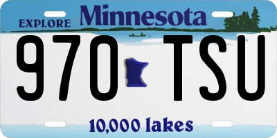 MN license plate 970TSU