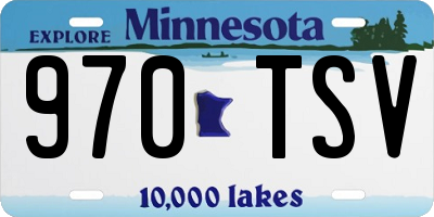 MN license plate 970TSV