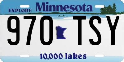 MN license plate 970TSY