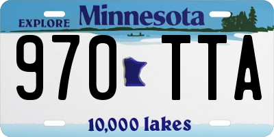 MN license plate 970TTA