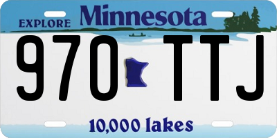 MN license plate 970TTJ