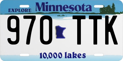 MN license plate 970TTK