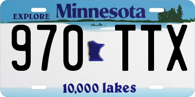 MN license plate 970TTX