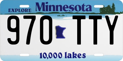 MN license plate 970TTY