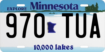 MN license plate 970TUA