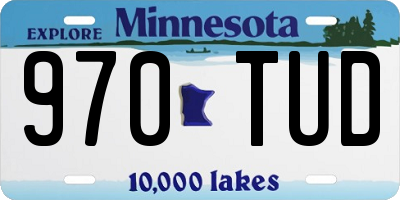MN license plate 970TUD