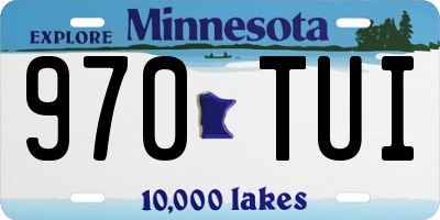 MN license plate 970TUI