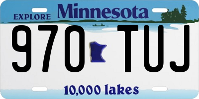 MN license plate 970TUJ