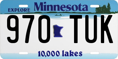 MN license plate 970TUK