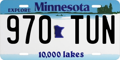 MN license plate 970TUN