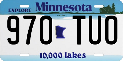 MN license plate 970TUO