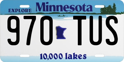 MN license plate 970TUS