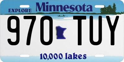 MN license plate 970TUY