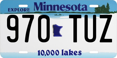MN license plate 970TUZ