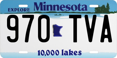 MN license plate 970TVA