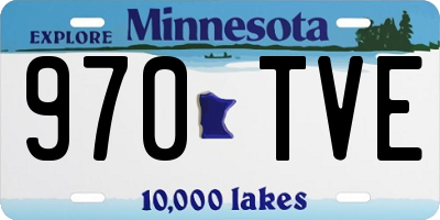 MN license plate 970TVE