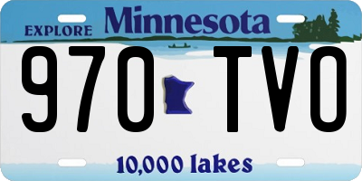 MN license plate 970TVO