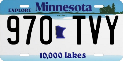 MN license plate 970TVY