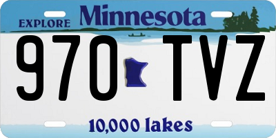 MN license plate 970TVZ