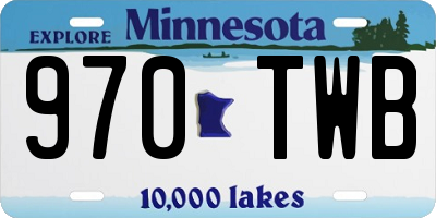 MN license plate 970TWB