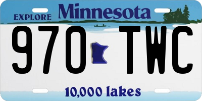 MN license plate 970TWC
