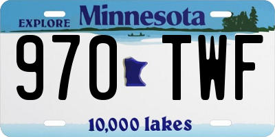 MN license plate 970TWF