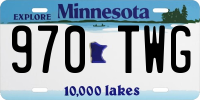 MN license plate 970TWG