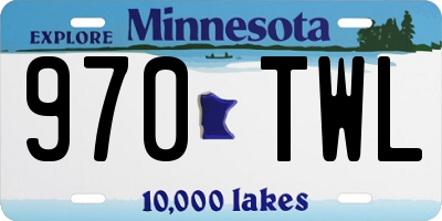MN license plate 970TWL