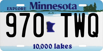 MN license plate 970TWQ