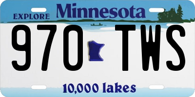 MN license plate 970TWS